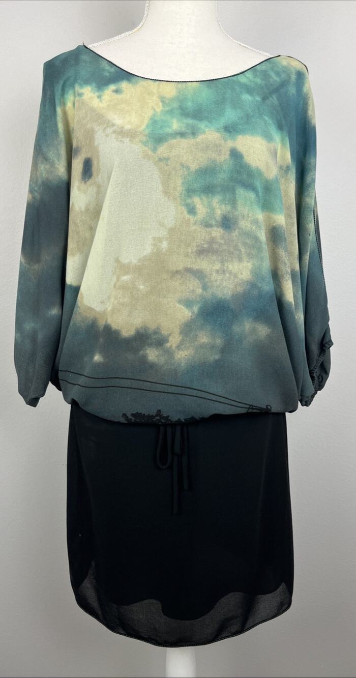 M.S.S.P. (Max Studio Specialty Products) Blouson Cloud Printed Dress Size Med.